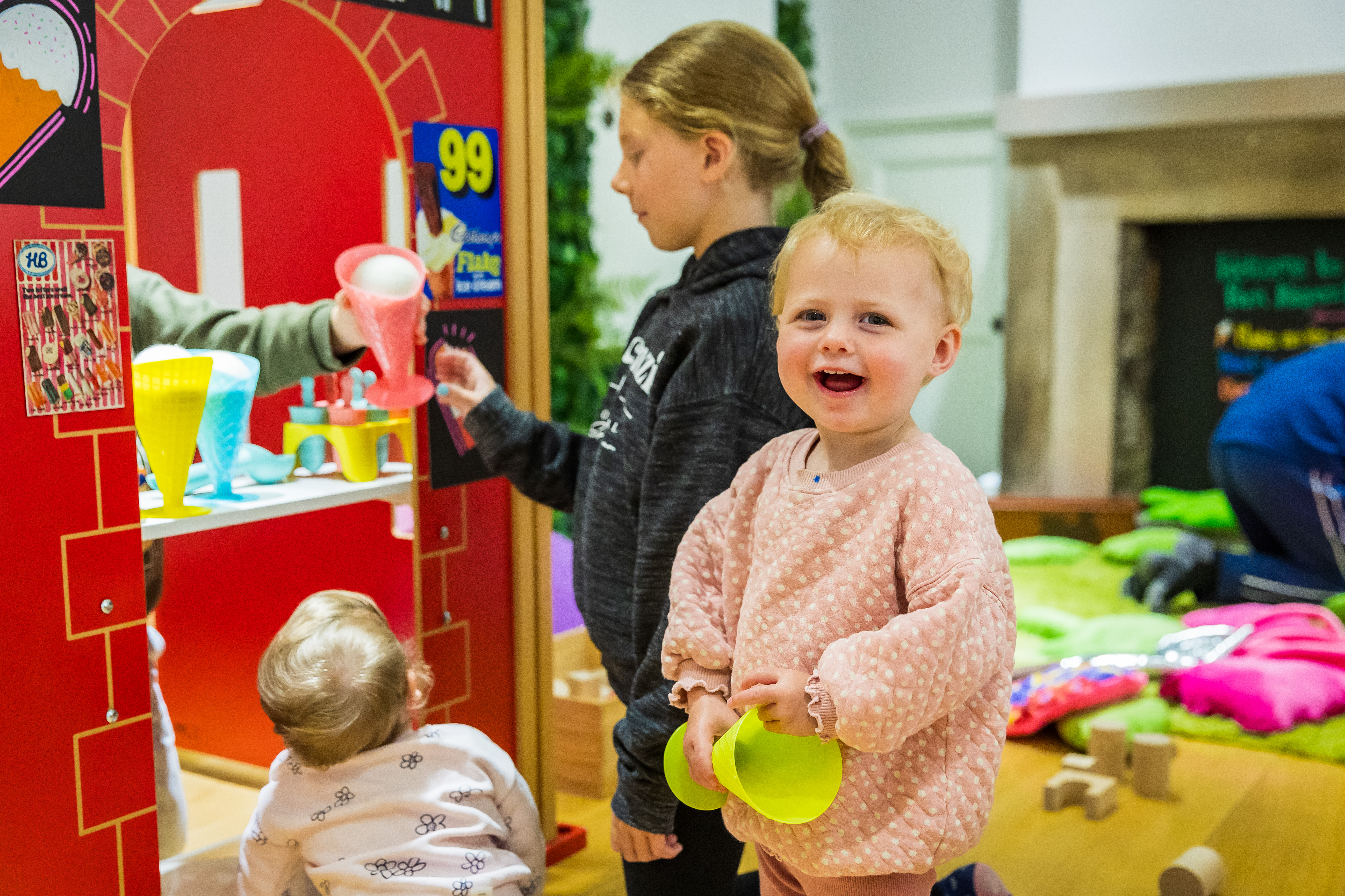 Kids engaging in the Boston castle sensory space