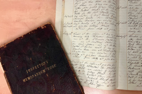 Photo of old Police records