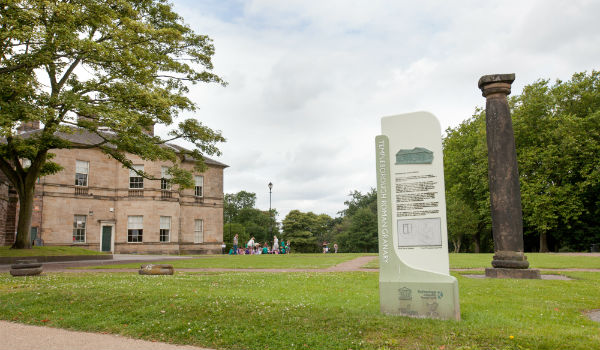 outdoor photo of clifton park museum and sculptures
